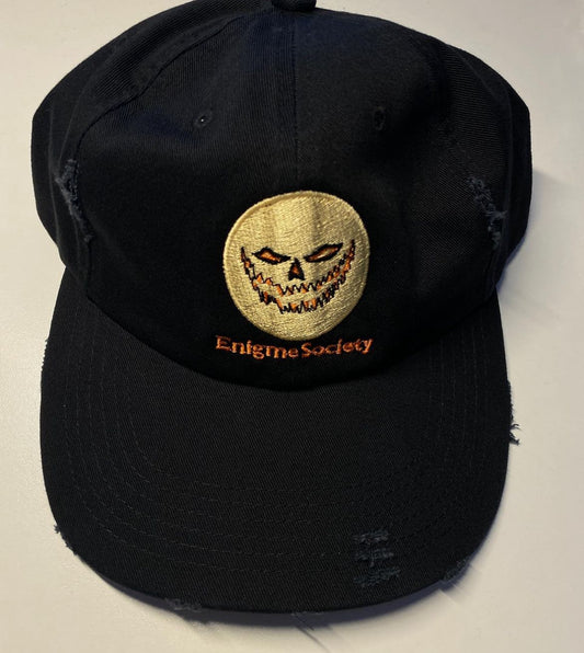 Orange Pumpkin Skull  Dad Hat (Enigme Society Sale)